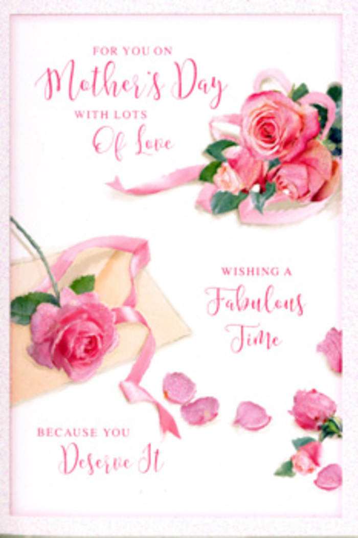 The Mother's Day card depicted here feels like a still-life created by someone who truly understands flowers and the emotions they carry. Across a clean, light backdrop, an elegant cluster of pink roses is arranged in a loose, diagonal sweep, echoing the natural arc of a hand-tied bouquet laid gently on a table in a Rush Green home. The roses are rendered in soft gradations of pink, from delicate pastel at the outer petals to richer, rosier tones towards each bloom's heart, giving a sense of fullness and depth. Their texture appears almost velvety, as if the petals would yield softly under your fingertips, and the subtle suggestion of dewy highlights adds to the feeling of freshness. Around the main cluster, individual petals and tiny fragments are scattered as if they have just fallen from recently opened buds, creating a confetti-like effect that suggests celebration and tender moments. A pale ribbon curves through the design, looping gracefully around the roses in a relaxed, almost effortless way, reminiscent of the finishing flourish a florist at Rush Green Florist might add to a bouquet before delivery. Flowing calligraphic lettering, likely in a warm, complementary tone, carries a heartfelt Mother's Day message, with each letter slightly varied, as though written by hand with personal care. The lighting across the card is gentle and even, bathing the entire image in a soft glow that evokes calm, cosy interiors and unhurried Sunday mornings. Taken together, the roses, ribbon, scattered petals, and script create a harmonious tableau of love, rest, and well-deserved appreciation for mothers.