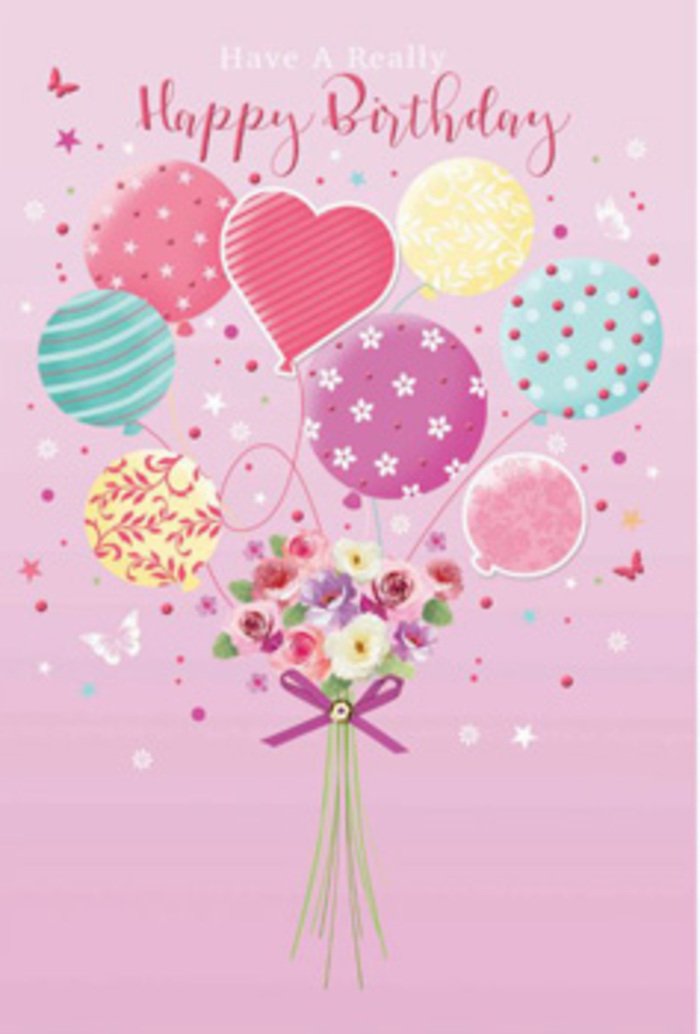 A joyful birthday scene unfolds in this illustration, where a bouquet of pastel balloons seems to lift a delicate garden of flowers into the air, like a celebration drifting above the calm streets of Rush Green. The background is a soft pink wash that feels both gentle and festive, allowing the details of each balloon to stand out with clarity. Pale sunshine yellows, rosy fuchsias, sea greens, and soft lavender hues merge across the rounded forms. Many of the balloons are decorated with lively patterns-spiralling ribbon stripes, dancing polka dots, and small floral motifs that echo a garden party. A heart-shaped balloon near the centre adds a tender note, suggesting affection and warm birthday wishes.
Below this airborne cluster sits a neat, hand-tied bouquet that appears freshly gathered, as though it has just been arranged for a birthday delivery to a doorstep off Rush Green Road. Petite roses and daisy-like blooms in creamy ivory, blush pink, and dusty mauve are nestled closely together, their velvet petals gently shaded, giving a sense of depth and softness you might feel when cupping a fresh blossom in your hands. The stems gather into a tidy bundle, secured with a shimmering purple ribbon that curls slightly at the ends, catching hints of imagined light.
Around the bouquet, whimsical butterflies and subtle sparkles float as if caught in a light breeze, bringing a touch of enchantment, like watching petals drift in the air at Eastbrookend Country Park. The entire composition radiates gentle jubilation-a quiet yet unmistakable joy. It captures the feeling of receiving a thoughtfully chosen birthday bouquet, where every balloon, every petal, and every pattern has been considered to make the recipient feel special, celebrated, and truly remembered on their day.